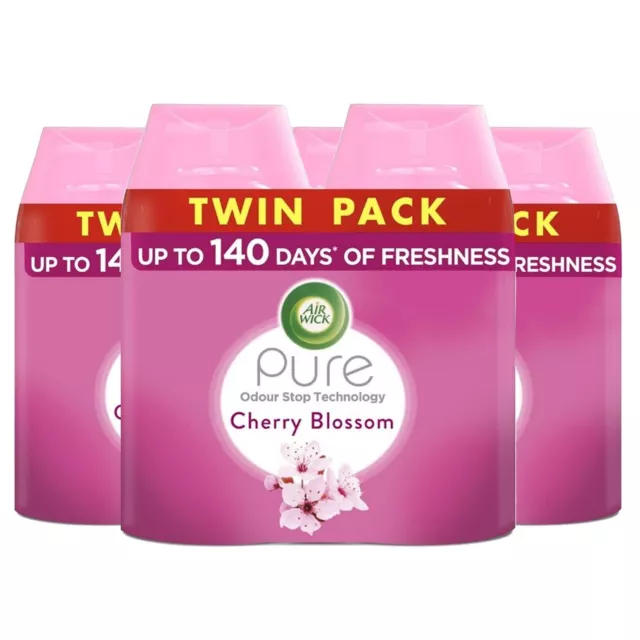 6 x Air Wick Freshmatic Air Freshener Refill Pack Cherry Blossom 250ml