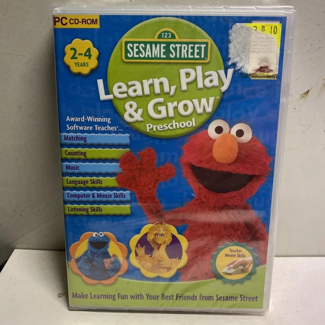 SESAME STREET LEARN Play & Grow Preschool PC Video Game 2007 : New ...