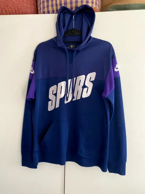 Nike Tottenham Hotspurs-Mens Stretch Mesh Detail Hoodie in Navy Mix/Size: S/NWOT