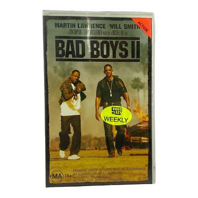 BAD BOYS II VHS Video Tape Will Smith Martin Lawrence Action Ex-Rental