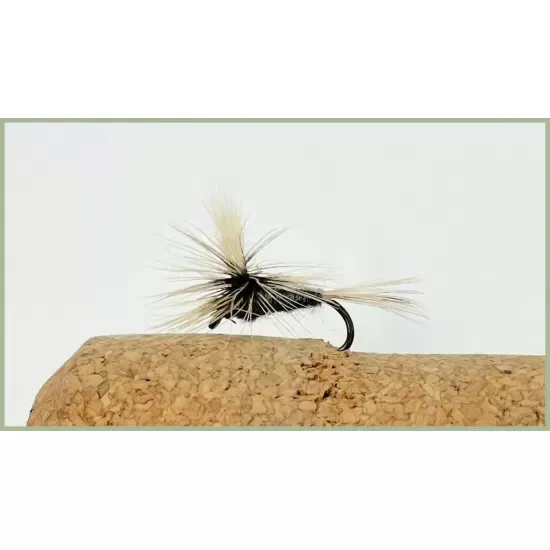 BARBLESS Dry flies, 3 Pack Grey Duster Parachute, Size Choice, Best Trout Flies