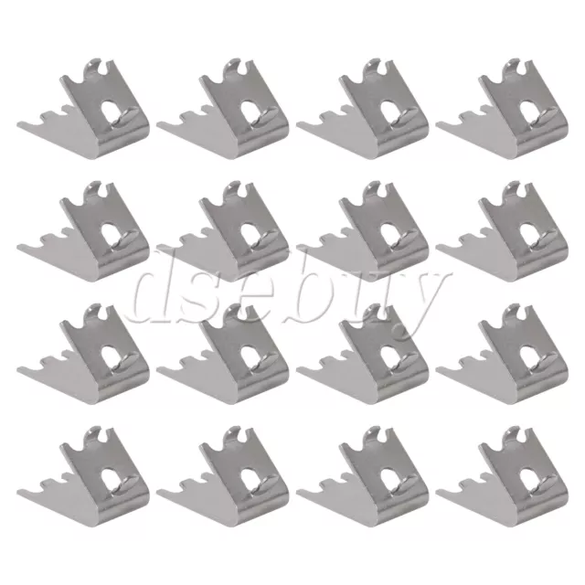 16Pieces 920158 Stainless Steel Freezer Shelf Clip 0.98" Repair Parts Silver