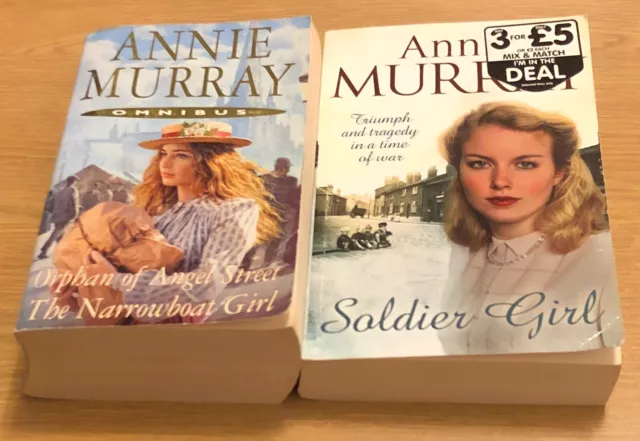 ANNIE MURRAY Orphan Of Angel Street & The Narrowboat Girl & Soldier Girl Books