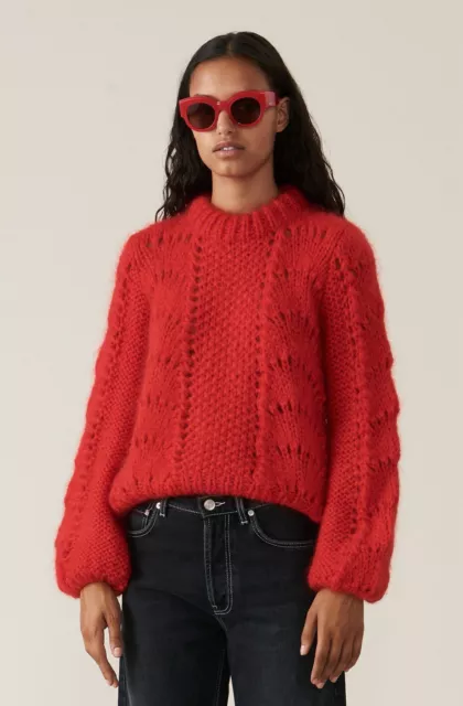 NWT ORG. 475 GANNI The Julliard Mohair Jumper Egret L 359.00 PicClick