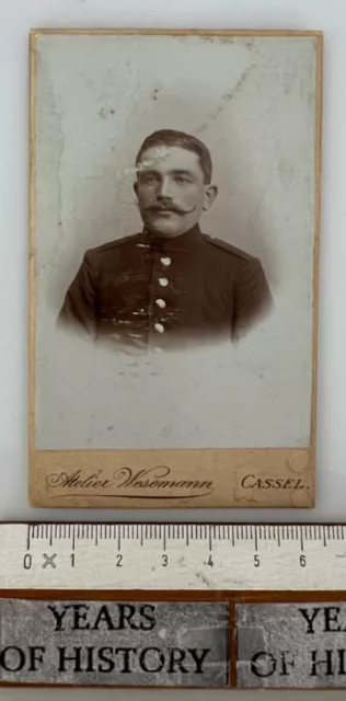 CDV Foto photo Soldat Portrait 1905-18 Atelier Wesemann Kassel