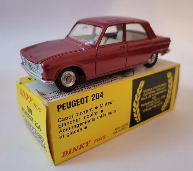 Dinky Toys 525 Peugeot 403 – Jantes Concaves, Rouge Orangé Métallisé, Boîte D'origine (France, Occasion)