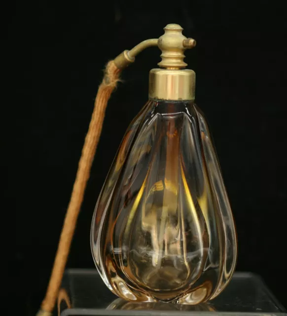 Vintage French Art Deco Marcel Franck Heavy Crystal Perfume Bottle c1930s