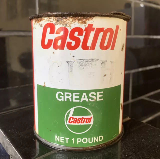 Castrol Castrolease 1 Lb Pound Vintage Grease Oil Tin