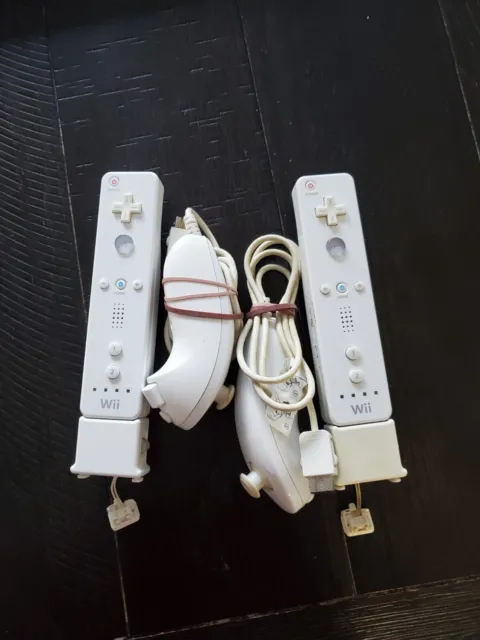 Nintendo RVL-003 Wii Remote Controller Motion Plus Adapter - White Lot Of 2