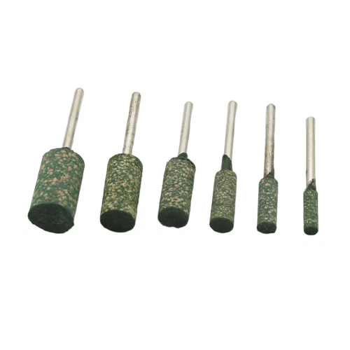 Bave lucidanti gomma di lunga durata set cilindrico 5 pz con gambo 3 mm