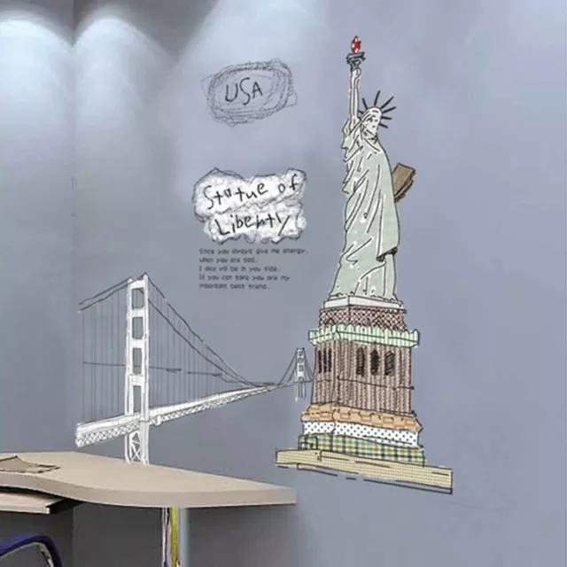 Wandtattoo Skyline New York USA Wandaufkleber Aufkleber Sticker Freiheitsstatue