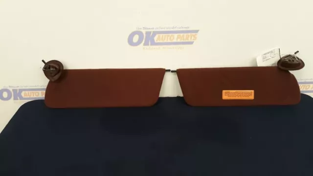 1990 Jeep Grand Wagoneer Sj Oem Sun Visor Set Pair Cordovan Left And Right