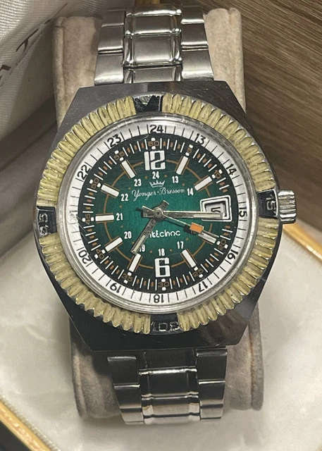 SUPERBE MONTRE DE plongee Yonger Et Bresson Oversize Vintage