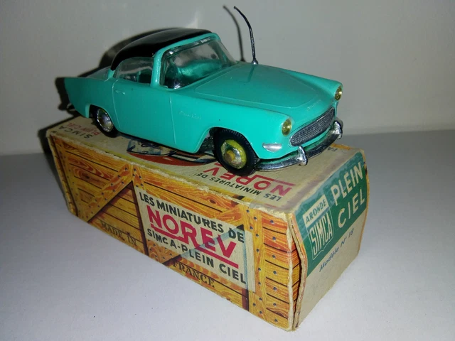 NOREV SIMCA PLEIN Ciel Réf 18 Noir/Bleu Bon Etat +Boite no repro 1/43