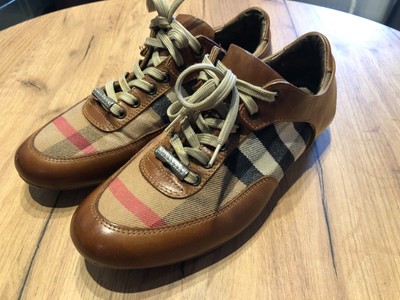 Authentic BURBERRY belside Ragazzi Scarpe Da Ginnastica/Pompe condizioni eccellenti Taglia UK 12.5 