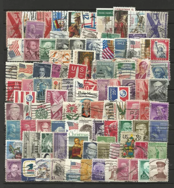 UNITED STATES USA Collection Packet of 100 Different Stamps postmarked Used