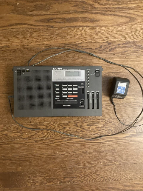 SONY ~ ICF-2001 RADIO with power supply FOR PARTS OR REPAIR