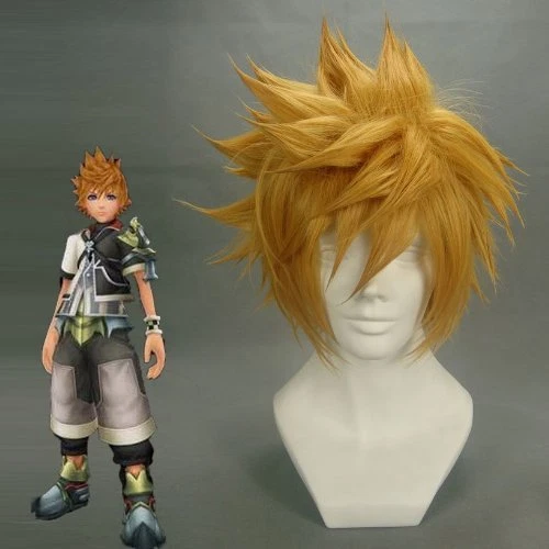 Kingdom Hearts 12.6" Ventus layered Blonde Cosplay Wig Halloween Fancy Wigs Gift