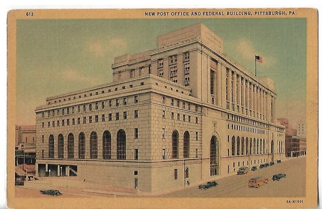 VTG Postcard - New Post Office & Federal Building - Pittsburgh, PA