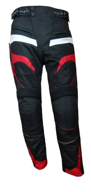 Bangla Herren Motorrad Textil Hose Motorradhose Protektoren schwarz rot S-8 XL