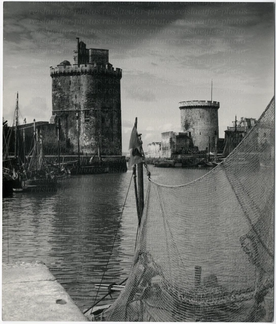 Kunstfoto, photographie d'art. Alter Hafen La Rochelle, Großes Orig-Foto um 1935