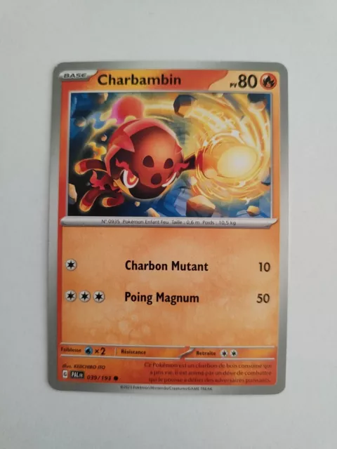 Carte Pokémon - Charbambin 039/193 - Évolutions À Paldea EV2