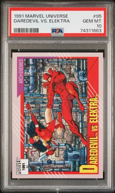1991 Marvel Universe Daredevil vs Elektra #95 PSA 10 Gem Mint NEW SLAB 1663
