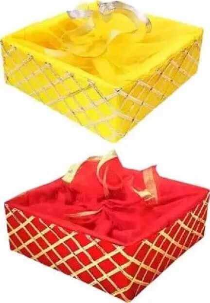 Indian Traditional Decorative Gifts Hampers Fancy Basket for Wedding Pack of 2