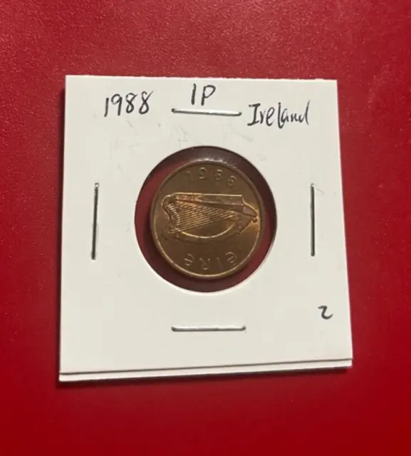 1988 1P Irland Münze - Schöne Welt Münze