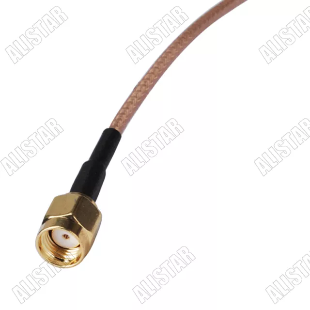 RP-SMA Stecker auf RP-SMA Buchse Zopf Koaxialkabel RG316 15 cm für WiFi ANTENNE 3