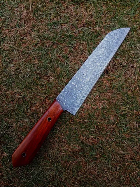 12” custom Handmade Damascus Chef Knife Hand Forged Japanese Bunka Kitchen Knife