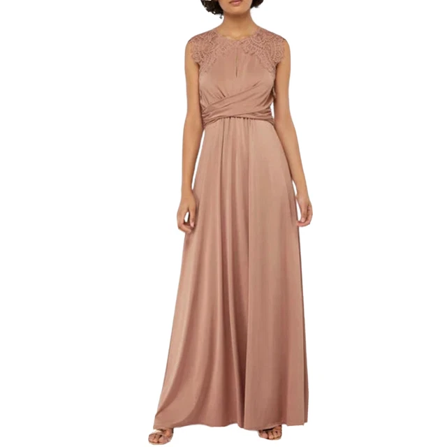 Yasmeen lace jersey hot sale maxi bridesmaid dress