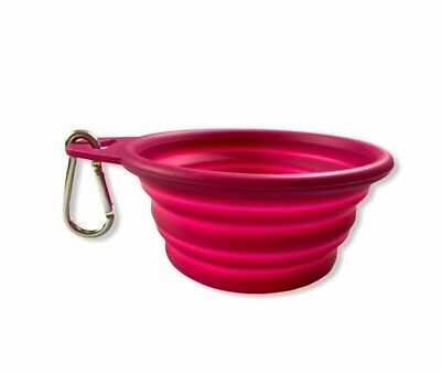 Collapsible Silicone Dog Bowl -  Boots & Barkley - Pink