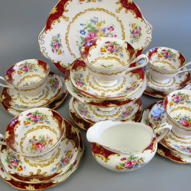 Royal Albert Canterbury Tea Set Service. Cups Saucers Plates. Vintage bone china