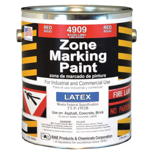 RAE 4909-01 Traffic Zone Marking Paint,1 gal,Red