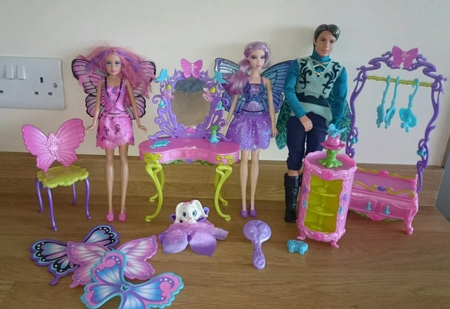 RARE BARBIE MARIPOSA bundle willa prince carlos rayna and fashion