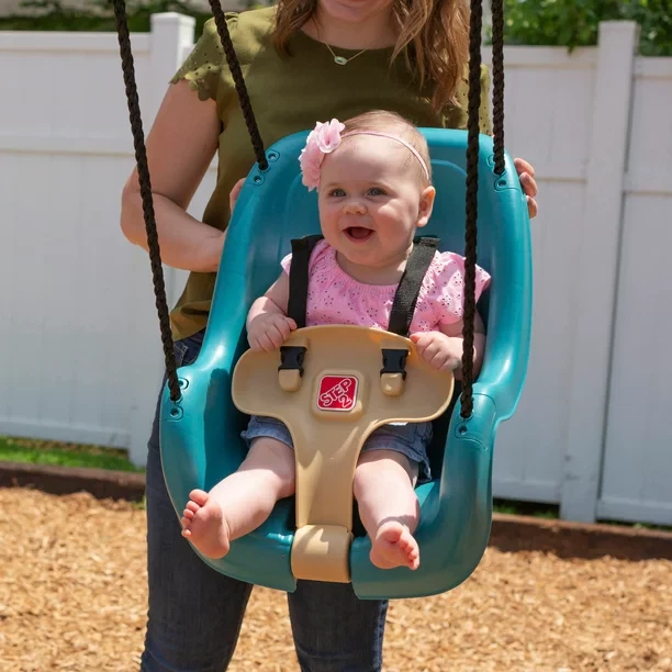 Step2 Teal Toddler Baby Swing Set Accessory with T-Bar and Weather-Resistant ！