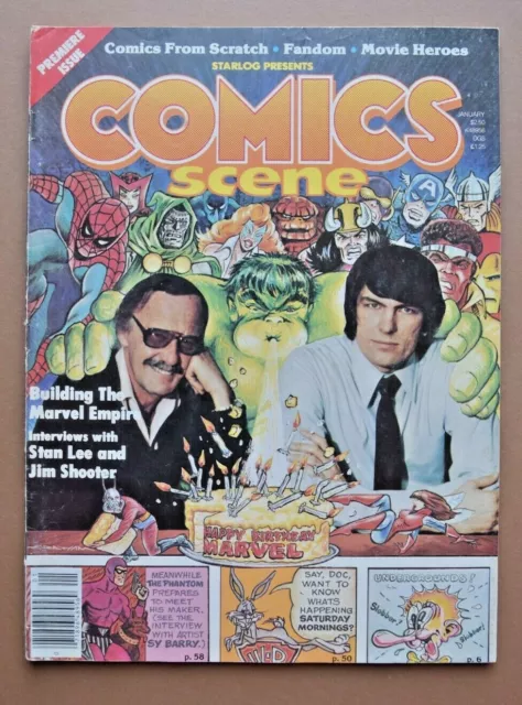 1982 Comics Scene Magazine #1 ~ Stan Lee & Jim Shooter Interviews ~ FN FN+
