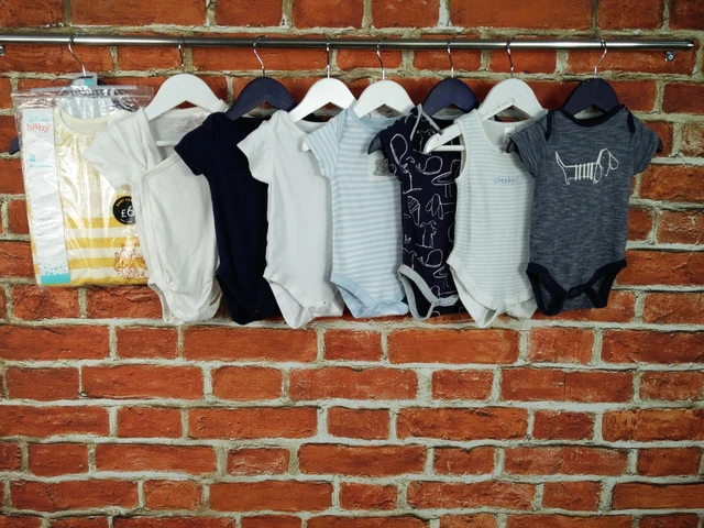 Baby Boys Bundle Age 3-6 Months M&S Next H&M Etc Short Sleeve Bodysuit Vest 68Cm