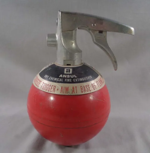 Vintage Ansul Dry Chemical Ball Fire Extinguisher Model M 2-1/2 Empty