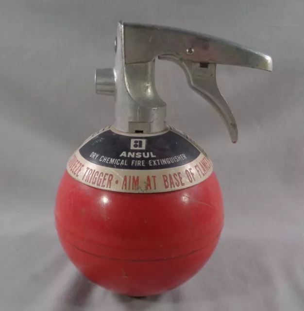 Vintage Ansul Dry Chemical Ball Fire Extinguisher Model M 2-1/2 Empty Vintage Ansul Dry Chemical Ball Fire Extinguisher Model M 2-1/2 Empty
