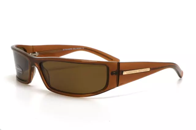 Occhiali Da Sole Vintage Alessandro Dell'acqua Elia 15049 F08 Brown Polarized