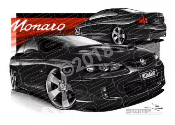 Holden Monaro V2 MONARO VZ PHANTOM BLACK A3 FRAMED PRINT (HC86)