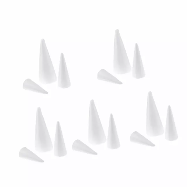 15X 15cm 20cm 25cm Mixed Polystyrene Cones Styrofoam Foam Craft Cone Shapes