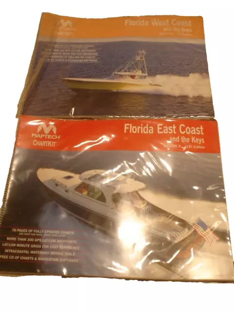 2 Maptech Chart Kit Florida East / West Coast And Keys Region 7 & 8 15Th Edition