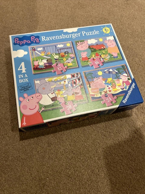RAVENSBURGER PEPPA PIG 4 In A Box Puzzle **complete** £3.50 - PicClick UK