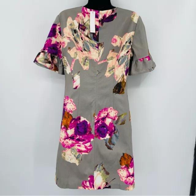 Trina Turk Darling flutter ruffle sleeve dress floral shift mini NWT size 4 3