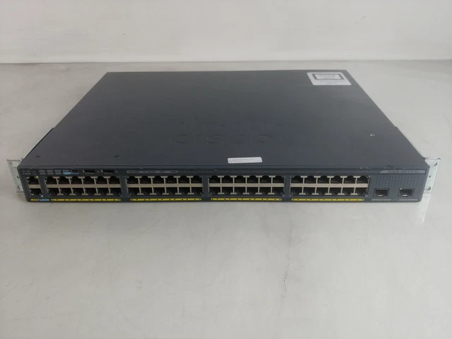 thumbnail image 2 of Used Cisco Catalyst WS-C2960X-48LPD-L 48-Port Gigabit Managed PoE+ Ethernet Switch 2 of 6
