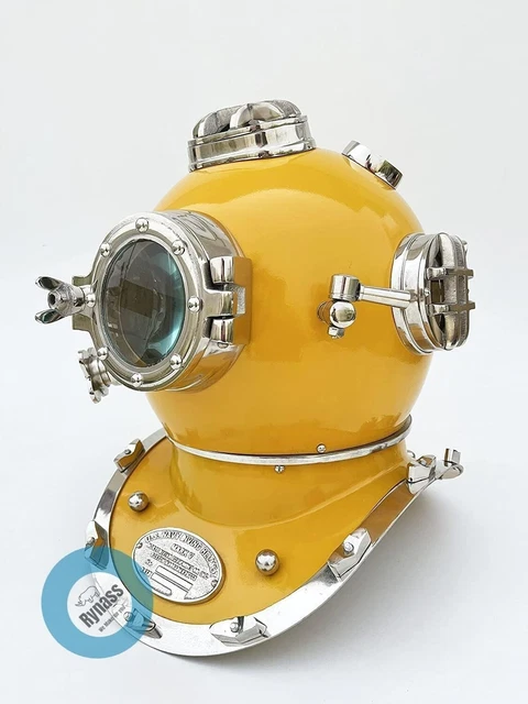 RARE ANTIQUE DIVING Divers Helmet Mark V Vintage Navy Us Sea Deep Scuba ...