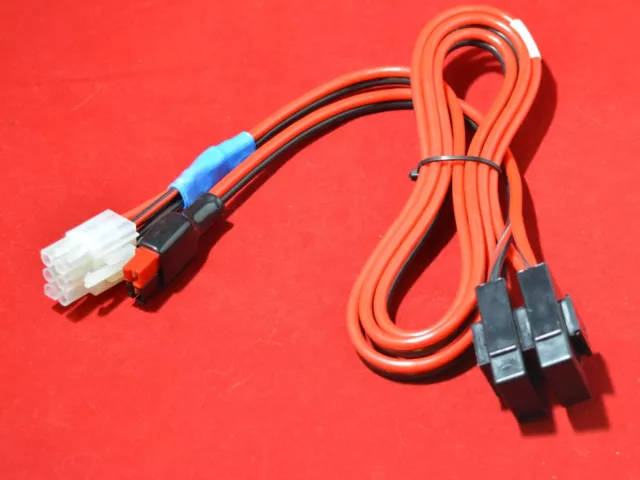 Yaesu/Kenwood/Icom 6-pin power lead with 2 x fuses & Powerpoles (LD137)